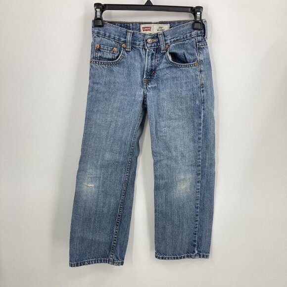 Lot 2 Pairs Boys Jeans Wrangler Slim Straight Levis 550 Relaxed Youth 8 Regular - Picture 8 of 11